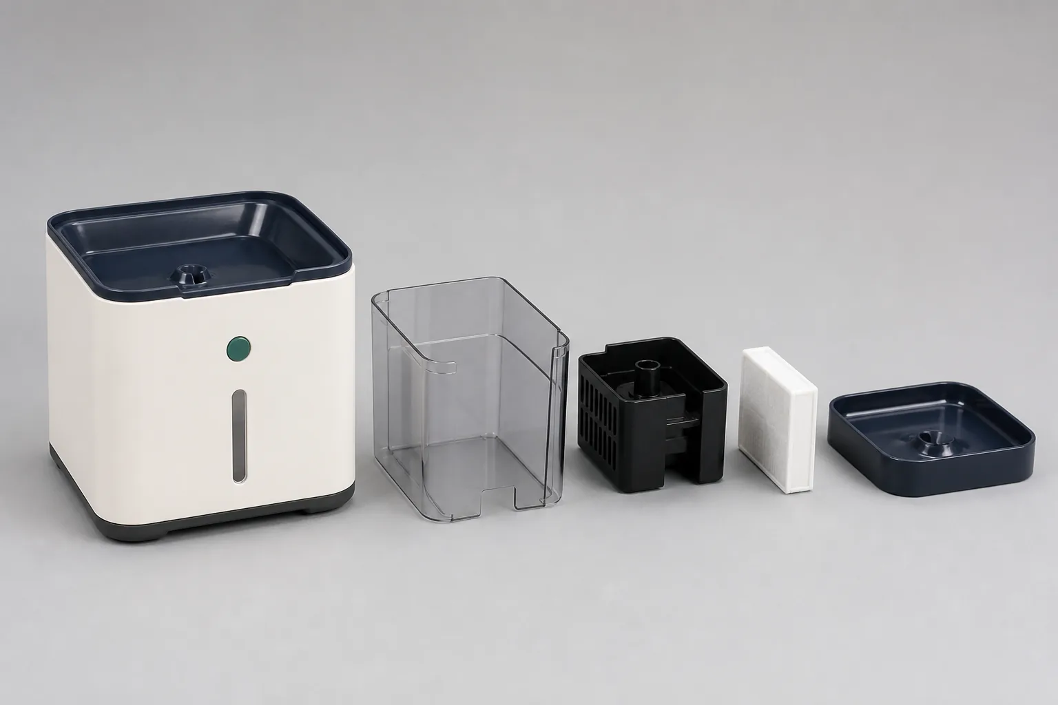 Development concept for an easy-clean smart pet hydration station