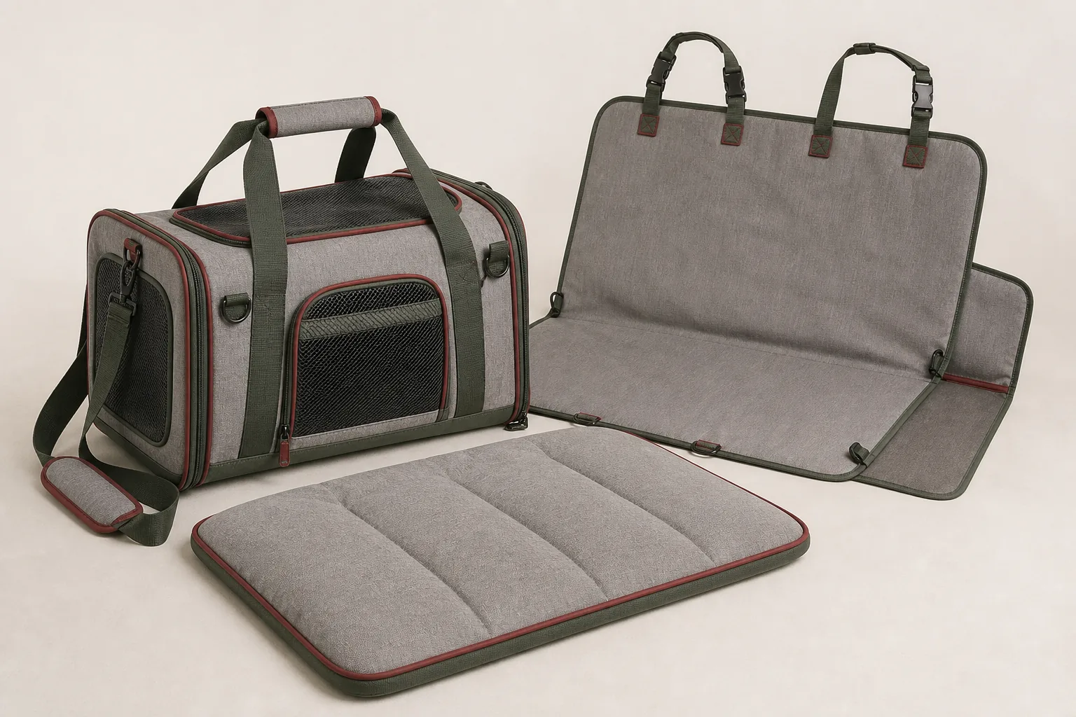 Development concept for a coordinated textile pet travel collection