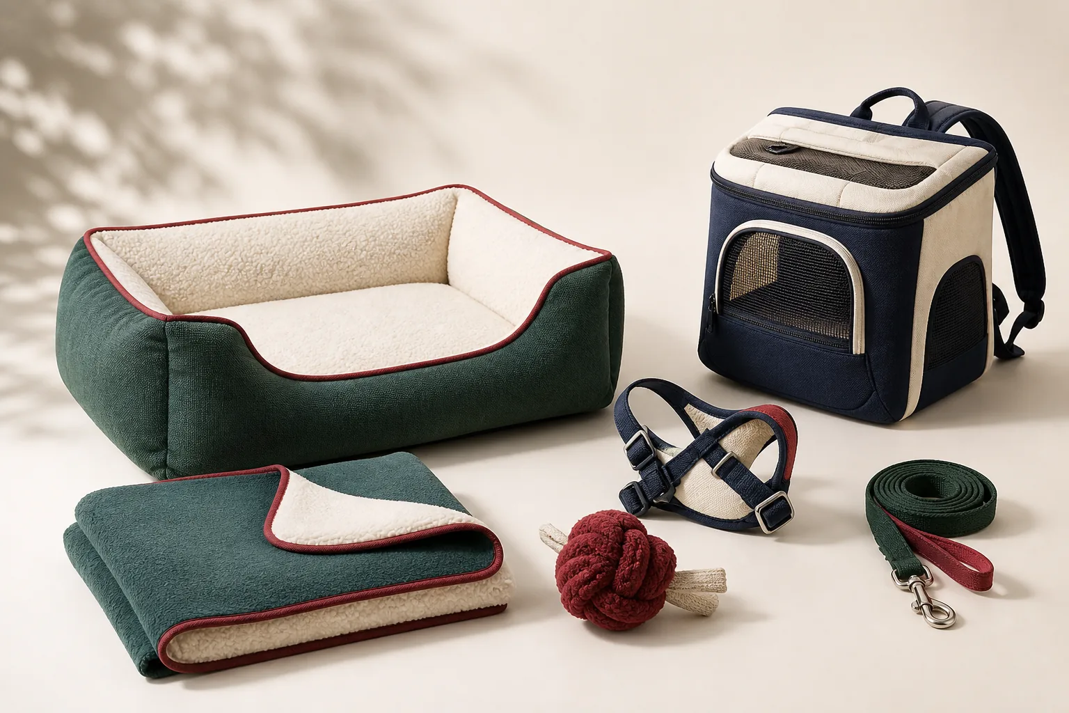 Textile pet bed, carrier, harness and accessory development concept